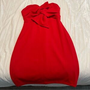 Red bodycon mini dress